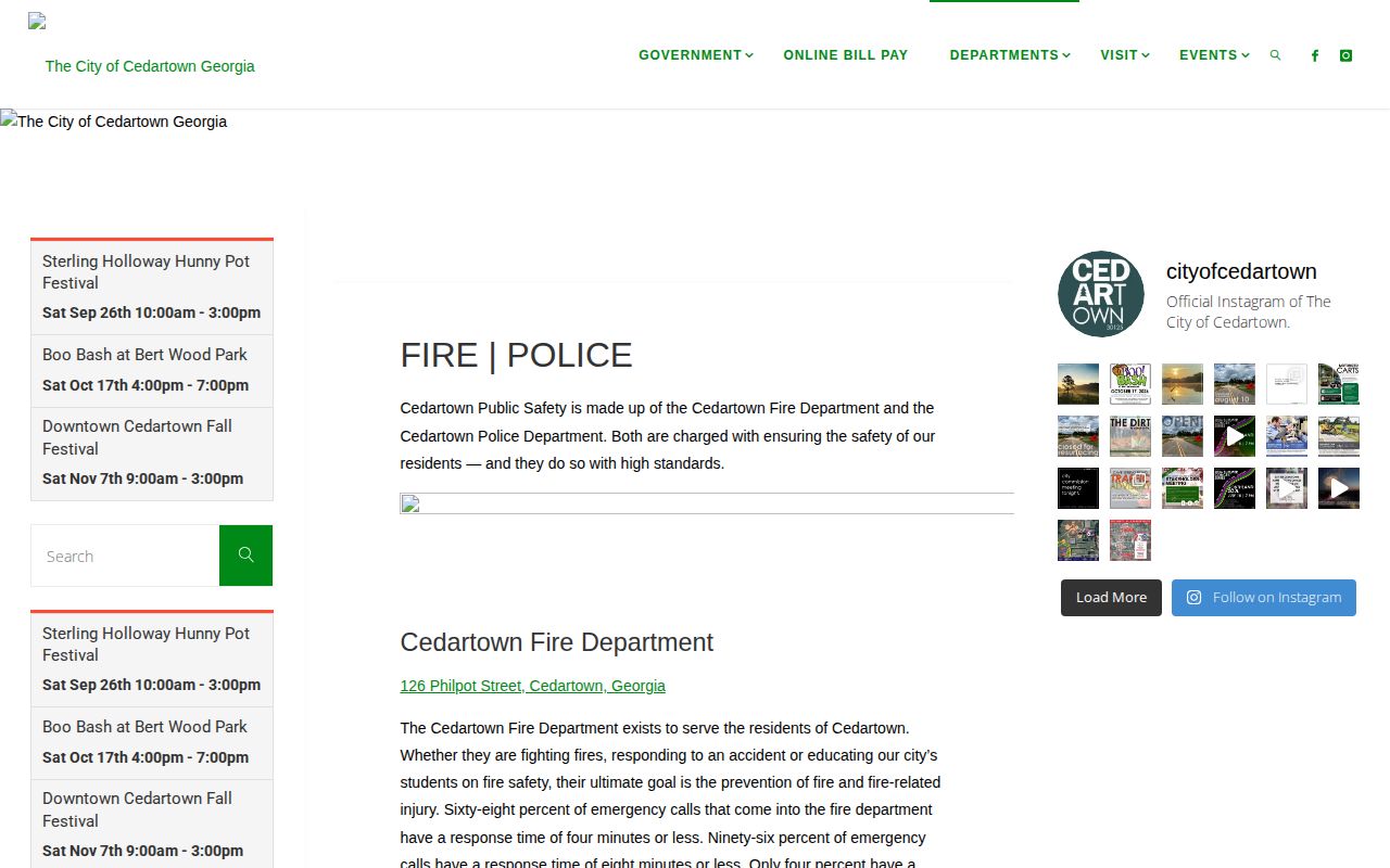 Cedartown Police Department public-safety source for Polk County arrest records